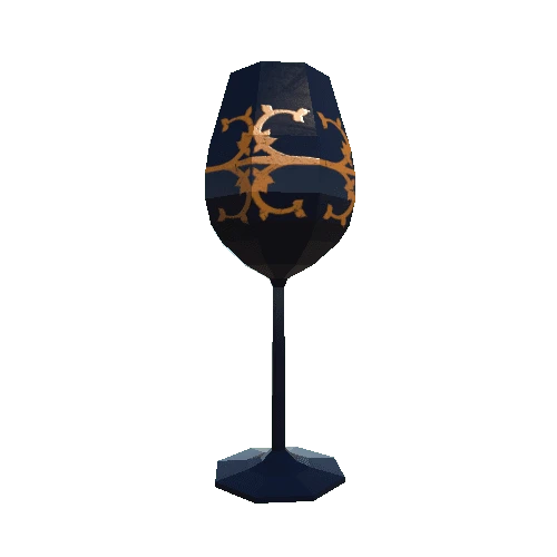 Wine glass blue